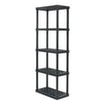 thumbnail image 4 of IRIS 5-Tier Plastic Storage Shelves, 63" H x 11" W x 23" D, 200 Lb Total Capacity, Black, 4 of 12