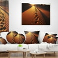 thumbnail image 3 of Designart Hikers Footprints in Namib Desert - Landscape Printed Throw Pillow - 18x18, 3 of 4
