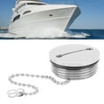 thumbnail image 4 of Stainless Steel Boat Fuel Cap with Chain, Polished Marine Deck Fill Cap for Boats, Yachts, RVs, and Trailers, 4 of 7