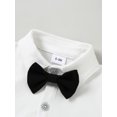 thumbnail image 3 of CARETOO Infant Boy Clothes Toddler Boy Outfits 4Pcs Set Formal Dress Shirt Vest Pants Bowtie Vest, 3 of 16