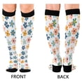 thumbnail image 4 of FORMRS Womens Knee High Socks Casual Long Thick Travel Daily Wear, 2 Pairs, Colorful Flowers, 4 of 6