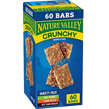 Nature Valley Crunchy Value Pack, 1.49 Oz, 30 Ct, 60 Bars Total