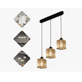 thumbnail image 1 of Lampara Luminaria De Techo Vintage Luz 3 Piezas Led Negro, 1 of 4