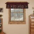 thumbnail image 6 of VHC Brands Rustic & Lodge Kitchen Window Cumberland Red Patchwork Curtain, Valance 16x60, 6 of 7