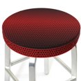 thumbnail image 3 of Kll Red Geometric Perforated Square Background Round Bar Chair Cushion Cover 13 Inch,Bar Stool Protector With Elastic, Soft Washable, 3 of 7