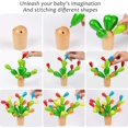 thumbnail image 4 of Juguete de cactus Bloques de construcción de cactus de madera para niños YONGSHENG Juguete de Equilibrio de madera creativo, 4 of 5