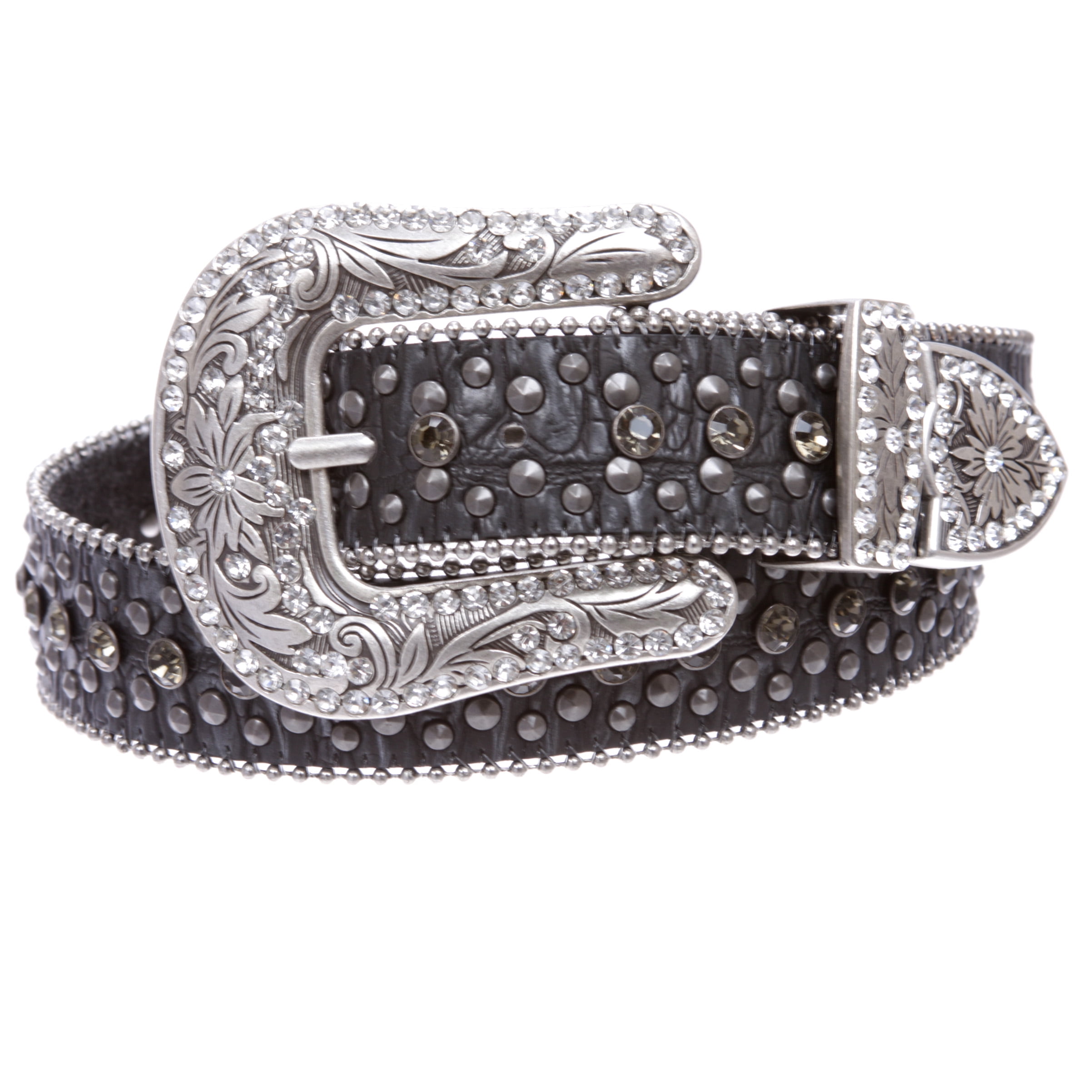 Western Cowgirl Faux Alligator Rhinestone Studded Leather  display picture 2