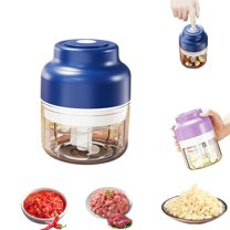 TAROFISH Mini Garlic Chopper 2025 Rechargeable Cordless Food Chopper 350ml Electric Vegetable Grinder for Onion Nuts Meat 4.92 Inch,Blue