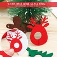 thumbnail image 5 of 1/10 piezas de decoración de copas de vino navideñas Feliz Año Nuevo 2023 Muñeco de nieve Alce Papá Noel Decoraciones de fiesta para la decoración de la mesa del hogar, 5 of 5