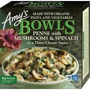 Amy's Kitchen Frozen Meals, Mushroom Spinach Penne Bowl, Microwave Meals, 9 oz