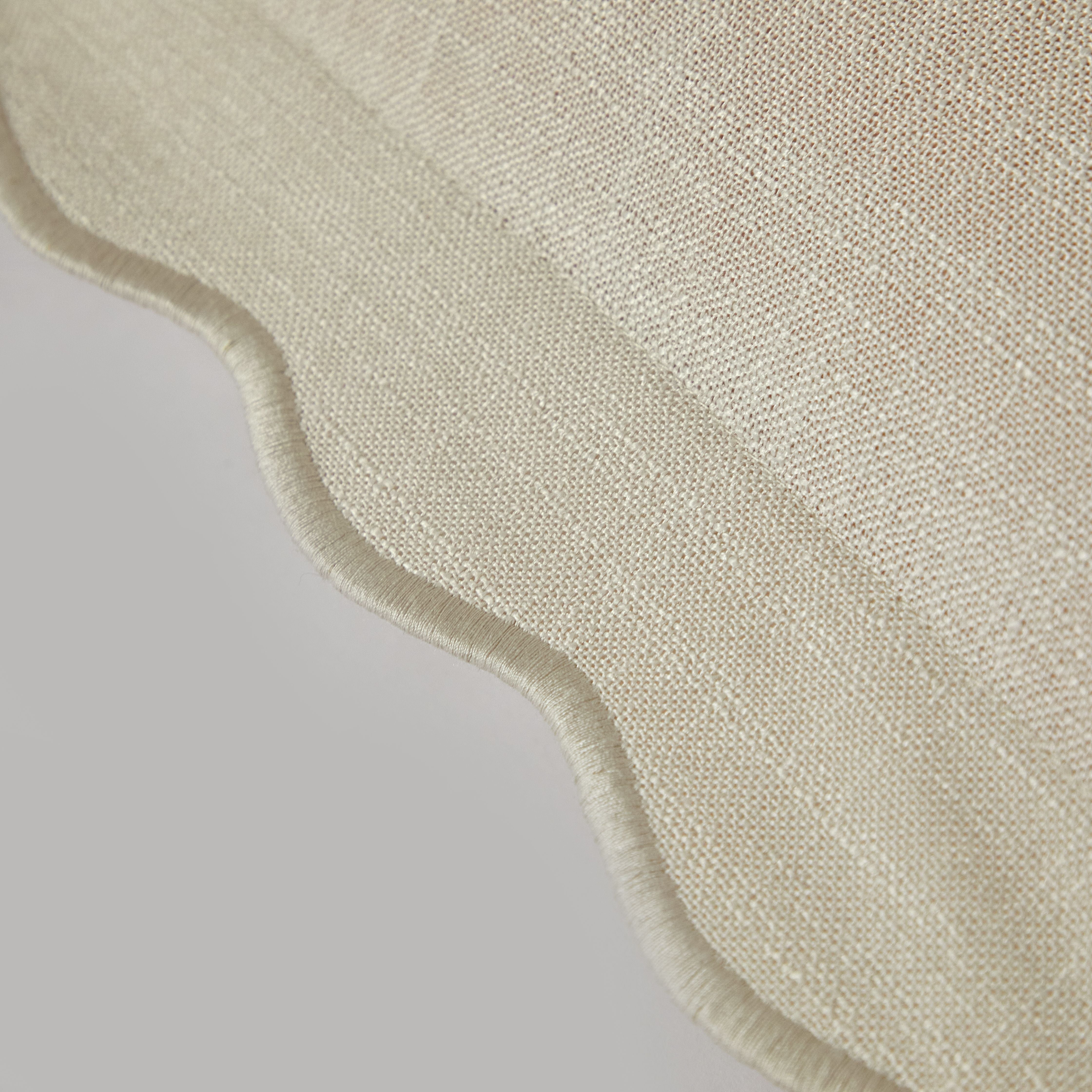 Mainstays by Becky G. & Alejandra Scallop Decorative Pillow, Papyrus Beige, 18" x 18"