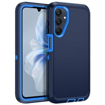 I-HONVA For Samsung Galaxy A25 Case,3-Layer Military Grade Drop Protection Anti-Slip Bumper Rugged Shockproof Dustproof Protection 6.5 inch Phone Case,Deep Blue