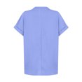 thumbnail image 4 of Tshirts Women Trendy Women's Summer Tops V Neck Short Sleeve Shirts Loose Flowing Tunics, 4 of 9