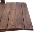 thumbnail image 6 of OverPatio 5' Carbonization Wooden Bridge Stained Finish Decorative Solid Wood Arch Walkway, 6 of 9