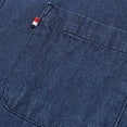 thumbnail image 7 of Men's Denim Shirt Long Sleeve Loose Fit Denim Shirt (Blue XL), 7 of 7