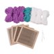 thumbnail image 1 of Posavasos DIY Set Crochet Bordado Práctico 10x10cm Posavasos con Herramienta de Crochet Púrpura, 1 of 9