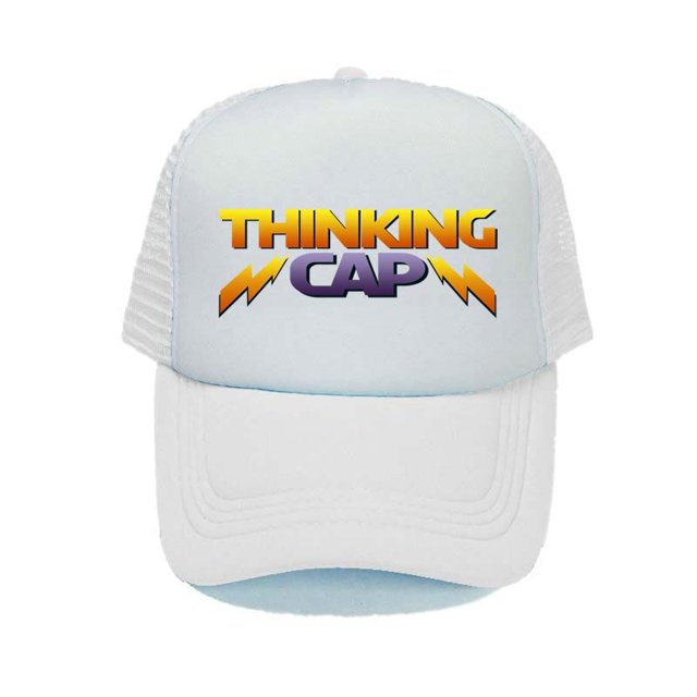 Thinking Cap Print Snapback Caps Ombre Lighting Adult Mesh Trucker Hat Stranger Things Season 4 Costume Holloween Hat Cap YP00356-60cm for adult Gao Jinjia LED
