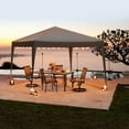 thumbnail image 2 of 10x10 ft Waterproof Outdoor Canopy, SUREGO Pop Up Canopy Tent with 4 Sidewalls, Outdoor Shade with UV Protection, Portable Folding Gazebo with Carry Bag, Adjustable Height – Dark Gray, 2 of 10