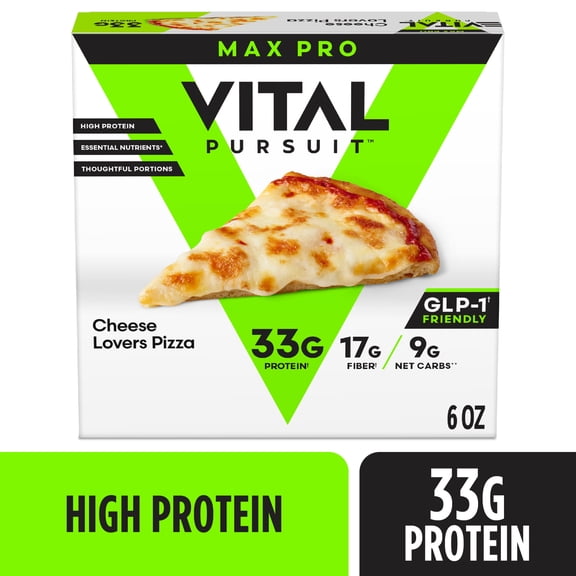 Vital Pursuit Four Cheese Personal Pizza, High Protein GLP-1 Friendly Frozen Pizza, Air Fryer Ready, 6 oz (Frozen)