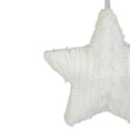 thumbnail image 4 of Northlight Ivory Plastic Cream Cable Knit Star Christmas Plush Ornament, 4", 4 of 4