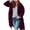Red, variant on Button Up Warm Wool Blend Overcoat for Women, Hooded Long Sleeve, Everyday Casual Winter Outerwear, 1 Piece, S-3XL, Plus Size Friendly
