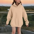 thumbnail image 2 of Maean Kids Girls Oversized Sweatshirt Fleece Lined Lightweight Warm Hoodie Loose Sweatshirts with Pockets, 2 of 7