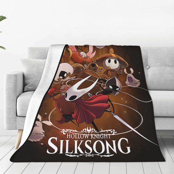 Hollow Game Knight Silksong Soft Micro Fleece Blanket Throw Lightweight Flannel Blankets for Bed Couch Sofa