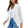 thumbnail image 3 of Frontwalk Ladies Slim Fit Plain Outwear Long Sleeve Casual Blazers Women Shawl Neck Business Coat, 3 of 4