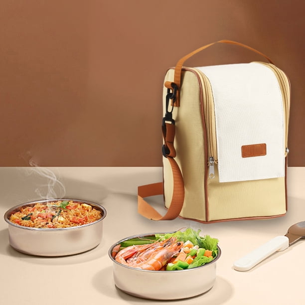 Bolsa de hombro, lonchera portátil, lonchera térmica, lonchera térmica, lonchera para picnic al aire libre, resistente y duradera, se puede usar con loncheras, lonchera aislante.