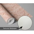 thumbnail image 6 of S4sassy Self-Stick Decorative Wallpaper, Palm Frond Wall Paper, Textured Vinyl Waterproof Contact Paper, Pink on Light Pink, 25"x120"inch Removable Renter Friendly Walls Covering for Bedroom, Brown, 6 of 9