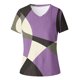 thumbnail image 4 of Fiudx Ofertas Flash Del Día Solo En Línea Camisetas Holgadas de Manga Corta con Cuello En V Informales con Estampado de Moda para Mujer, 4 of 4