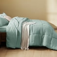 thumbnail image 6 of Sage Green Queen Comforter Set - 7 Pieces Solid Queen Bed in a Bag, Queen Bed Set Sage Green with Quilted Warm Fluffy Comforters, Sheets, Pillowcases & Shams, 6 of 6