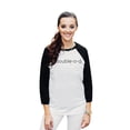 thumbnail image 2 of Thread Tank G Double O D Good Unisex 3/4 Sleeves Baseball Raglan White Black X-Small, 2 of 4