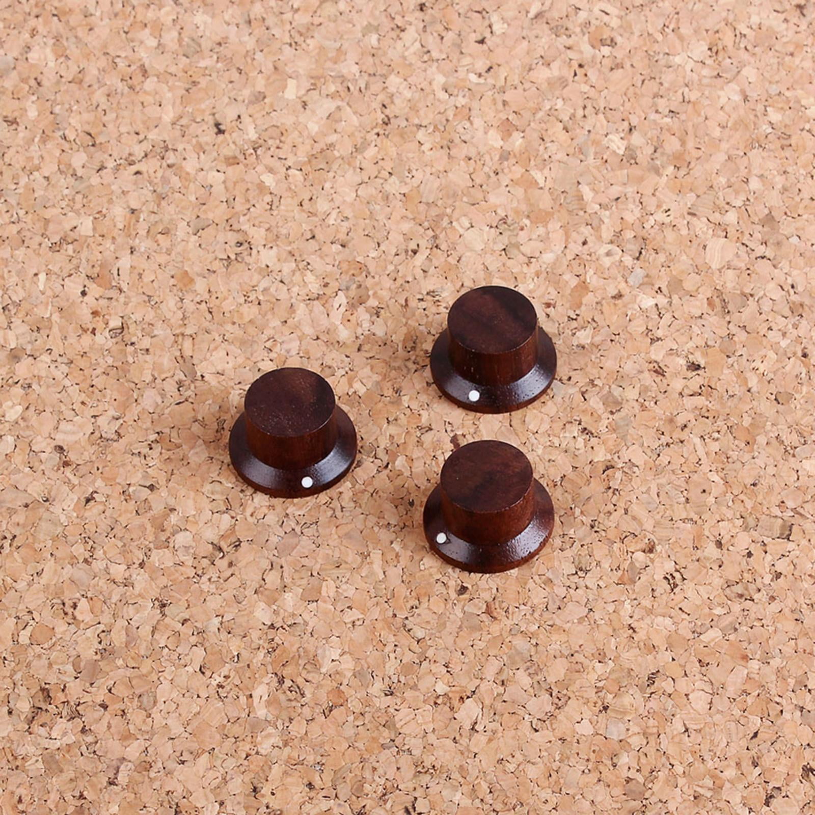 3x Wood Electric Guitar Control Knobs Volume Knobs Accessories