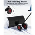 thumbnail image 4 of Snow Pusher with Wheels, 29" Heavy Duty Steel Blade, Adjustable Angle & Height Handle for Effortless Driveway Snow Removal, Ground Protection Base., 4 of 8