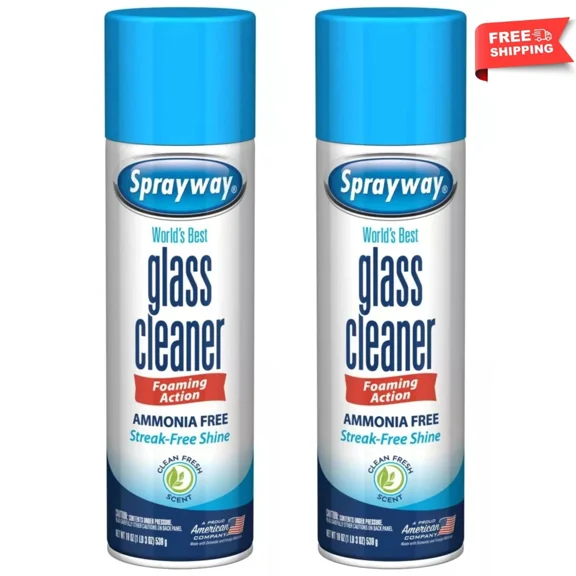 Sprayway Foaming Action Glass Cleaner Streak Free Shine 19 Oz Pack Of 2