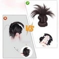 thumbnail image 4 of Clip-On Feathered Bun Wig,Messy Bun Hair Piece Claw Clip Messy Hair Buns Extensions Ponytail Hair Extensions Hair Buns Claw Clip for Women,Short Adjustable Styles Easy Hair Pieces, 4 of 6