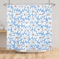 thumbnail image 6 of Tchckioa Boho Floral Shower Curtain for Bathroom,72x72 Inch Waterproof Hooks Bath Curtain Decor,Blue White, 6 of 6