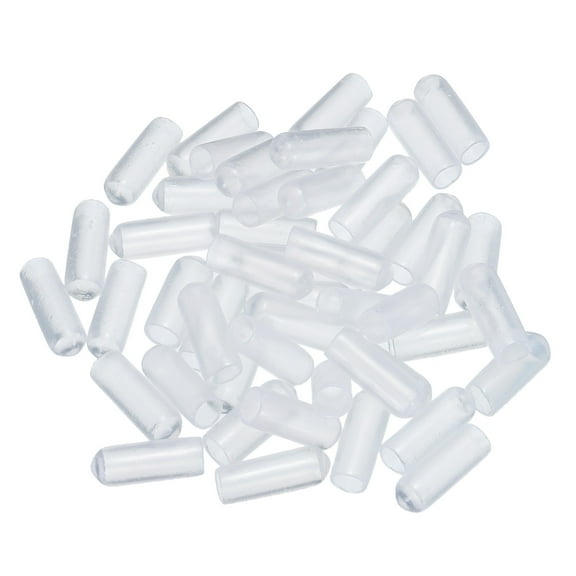Uxcell Screw Thread Protectors End Caps Vinyl 50 Pcs 6mm Clear