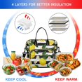 thumbnail image 4 of OBREWU Lemons and Daisies Women's Insulated Leakproof Large Lunch Bag, Oxford Cloth, 4 of 7