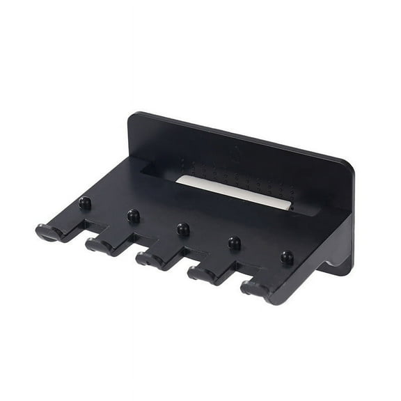 BSJJY Wallmount Toothbrush Holder for Bathroom, Plastic Self Adhesive Wall Mounted 4 Slots Tooth Brush Hanger Compatible, 1pc