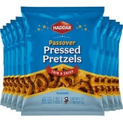 Haddar Gluten Free Pretzels, 0.7oz (10 Pack) | Pressed Pretzels | Individual Snack Packs | Low Calorie Snack | Kosher for Passover