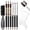 Black White Brown, variant on Unbranded Shaping Pencils Hairline Shaping & Razor Tracing Barber Chalk Beard Kit with Sharpener, Ruler, Brush, 6 Piece