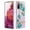 Green Flower, variant on Compatible for Samsung Galaxy S20 Case with Ring Kickstand Holder Clear Floral Pattern Hybrid PC TPU Shockproof Protective Phone Case Cover for Samsung Galaxy S20 Women Girls, Purple Flower