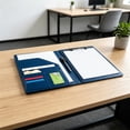 thumbnail image 6 of A4 Leather Portfolio Folder, Business Writing Padfolio with Notepad and Pen Slot, Professional Document Organizer Case for Interview Meeting, AKLJWH, 6 of 6