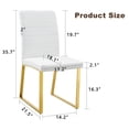 thumbnail image 3 of StnTalk White Dining Room Chairs Set of 4, Faux Leather Upholstered Dining Chairs with Thick Cushion Seat, Armless Metal Leg Chairs for Family Dining & Restaurant Use, 3 of 7