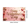 thumbnail image 3 of Valentine's Day Banner Heart Balloons Pink Roses Gift Box Backdrop Party Supplies Photography Props Romantic Decorations Festive Décor Background, 3 of 4