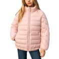 thumbnail image 2 of ersvoioy Girls Short Puffer Jacket Stand Collar Lightweight Winter Down Coat Outerwear Back to School Clothes Outdoor Activities Size 1-12 Years, 2 of 8