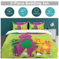 thumbnail image 6 of Barney And Friends Kids 3 Piece Bedding Set, Super Soft Printed Comforter Cover Sets with 1 Duvet Cover and 2 Pillowcase, Bedroom Decor Gifts for Boys Girls Teens Adult 79"x90", 6 of 8