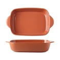 thumbnail image 1 of Rectangular Ceramic Double-Handled Baking Pan Household Use Oven Microwave Steak Baked Rice, 1 of 6